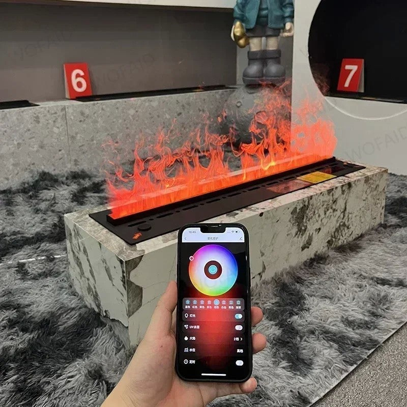 Lareira atomizadora 3d para sala de estar, lareira eletrônica multicolorida com