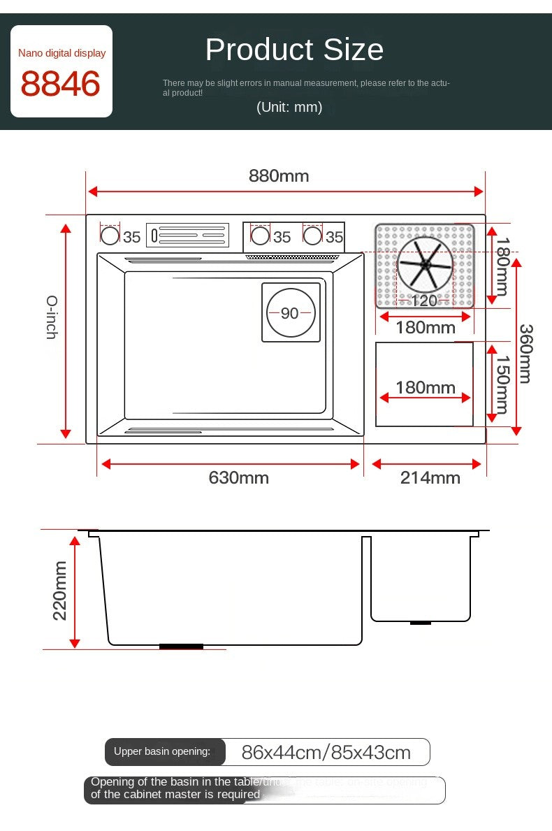 Pia Topmount de aço inoxidável com torneira, Slot único grande, Lata de lixo,