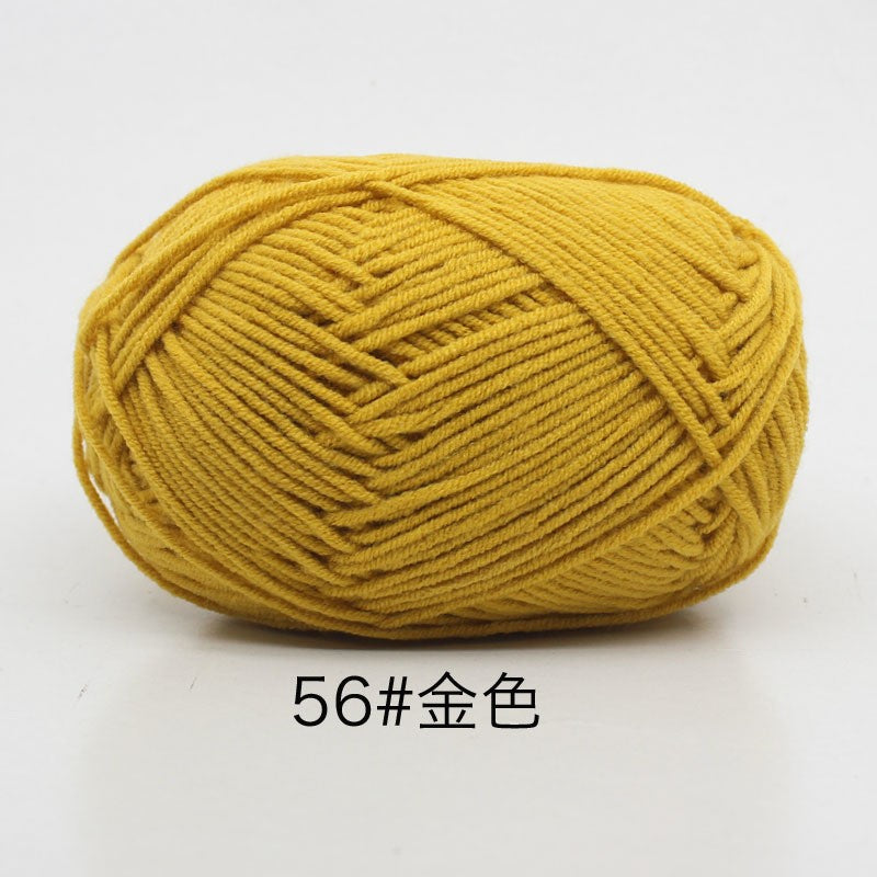 40-50 g/conjunto 4 camadas de algodão de leite (80%) fio de tricô bordado ting