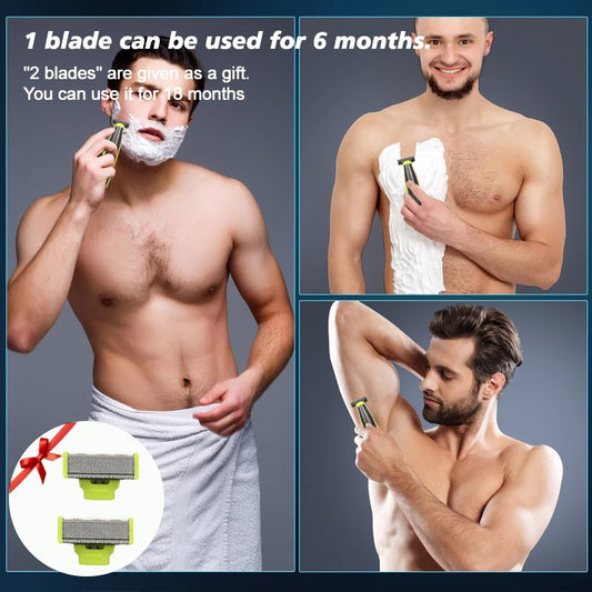 Barbeador elétrico para homens e mulheres, portátil, aparador de corpo inteiro