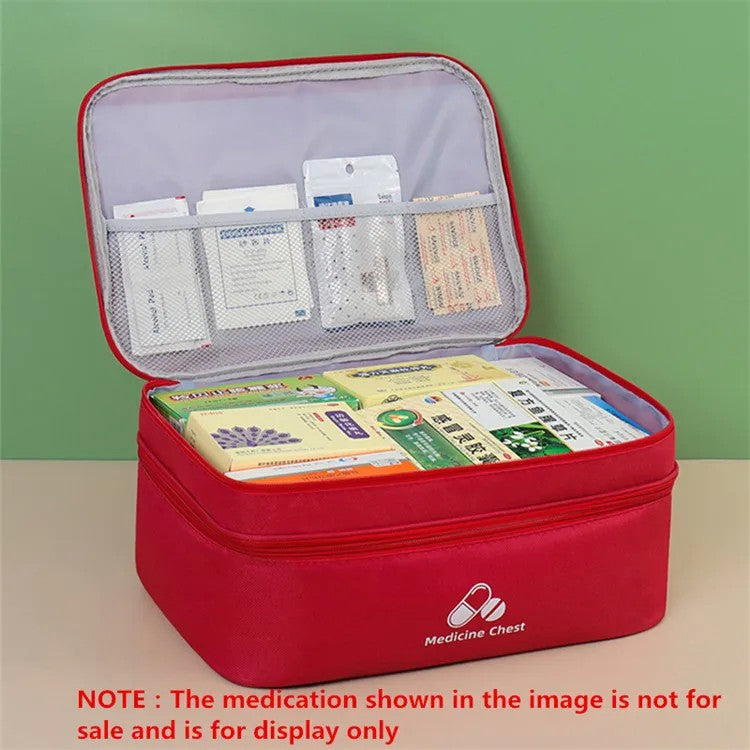 Kit de primeiros socorros para viagem em casa, camada dupla, armazenamento de cl
