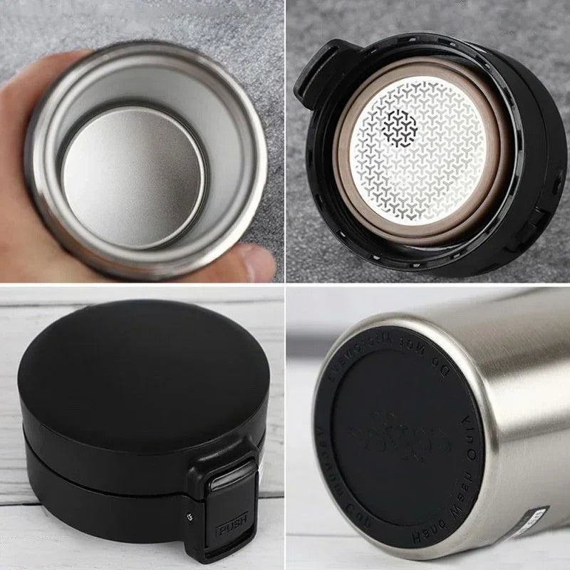 Garrafa térmica à prova de vazamento, caneca térmica de 380/510ml, parede dup