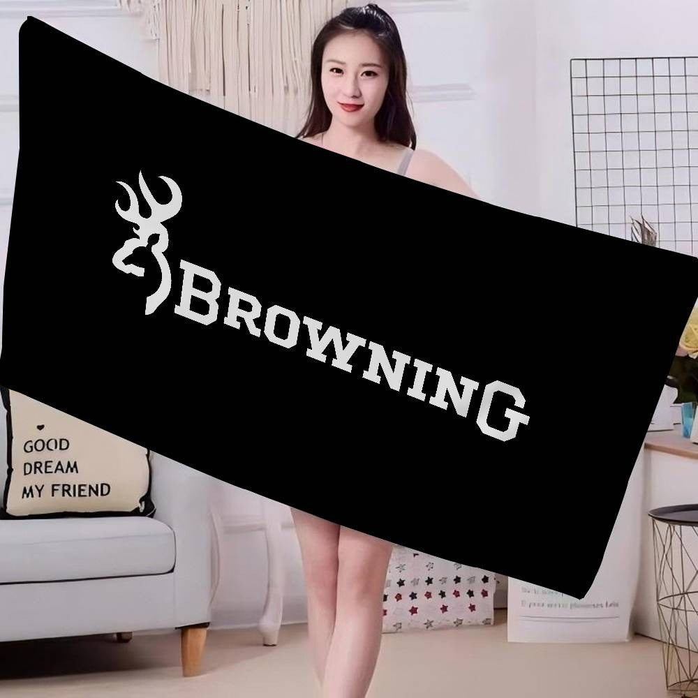 B-Browning Logo Toalha de banho de microfibra macia absorvente de água para men