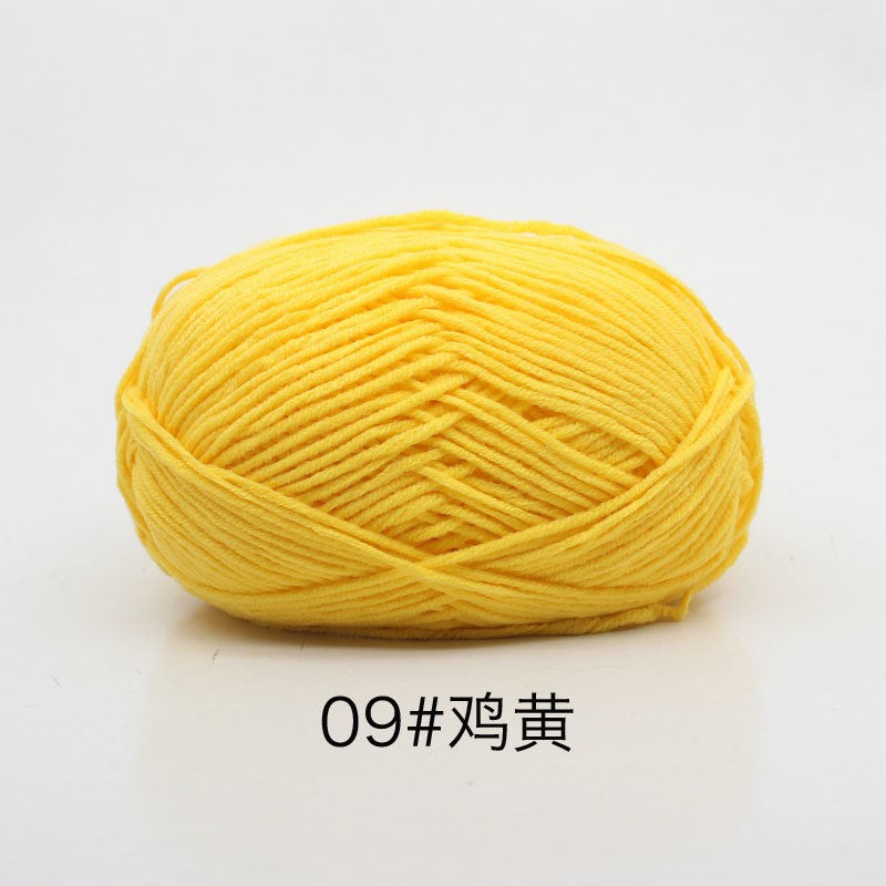 40-50 g/conjunto 4 camadas de algodão de leite (80%) fio de tricô bordado ting