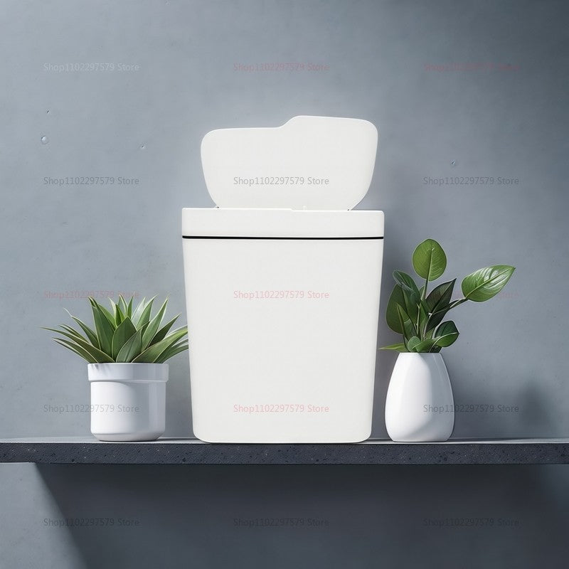 Lixeira automática sem toque de 15L com sensor à prova d&#39;água, cozinha, b