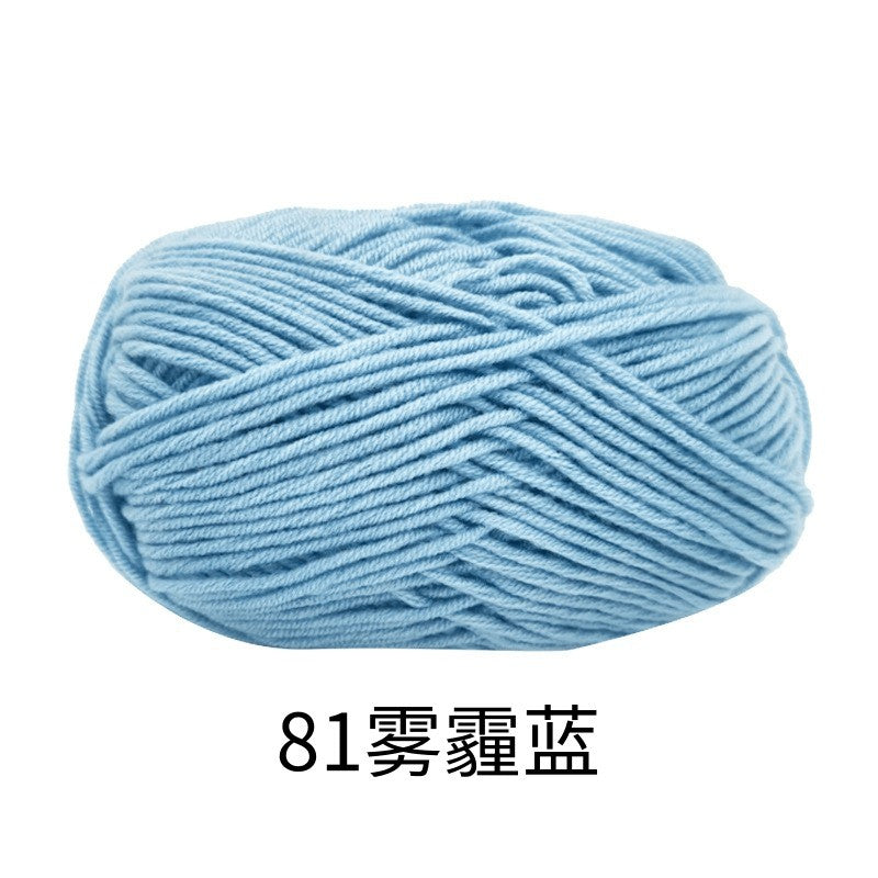 40-50 g/conjunto 4 camadas de algodão de leite (80%) fio de tricô bordado ting