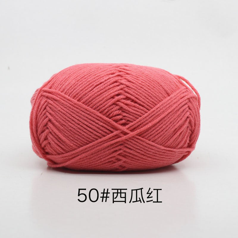 40-50 g/conjunto 4 camadas de algodão de leite (80%) fio de tricô bordado ting
