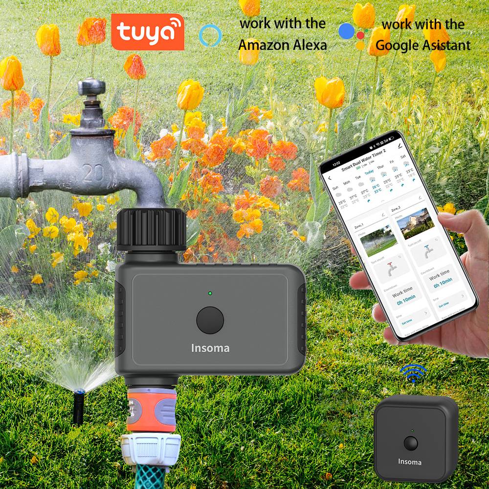 Insoma wi fi automático polvilhe temporizador remoto jardim temporizador de ág