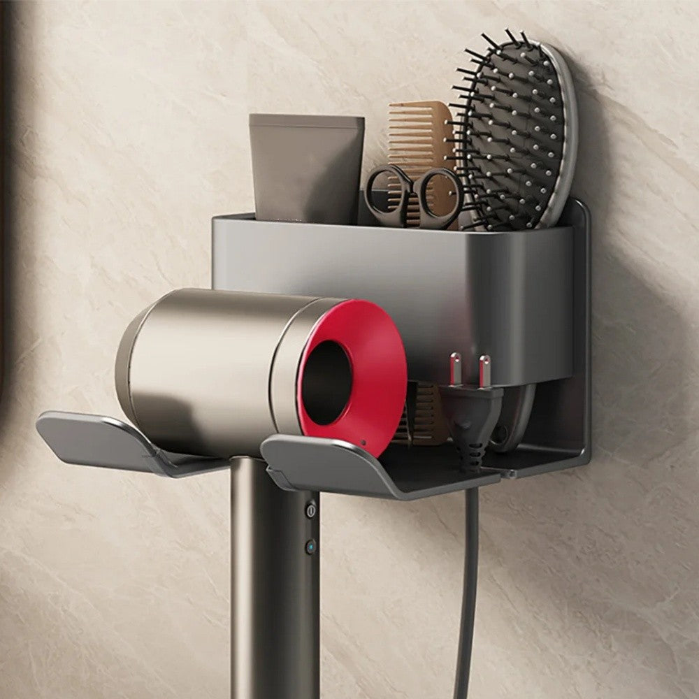 Fixado na parede suporte de secador de cabelo para dyson prateleira do banheiro