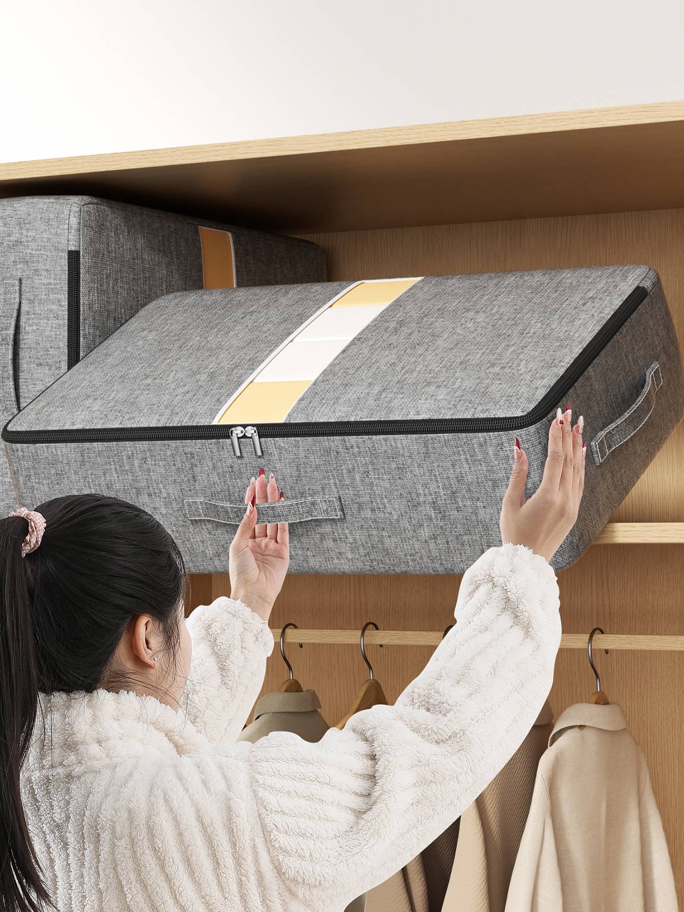 Saco de armazenamento de roupas de cama de grande capacidade extra-grande colcha