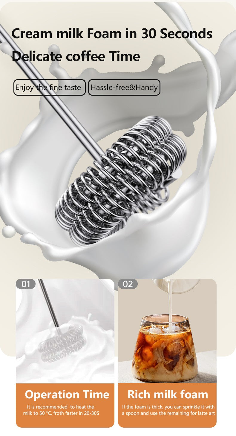 Mini batedor de café recarregável usb, 3 velocidades, máquina de espuma, café, leite, alça elétrica, liquidificador, batedor de ovos, ferramentas de cozinha quentes