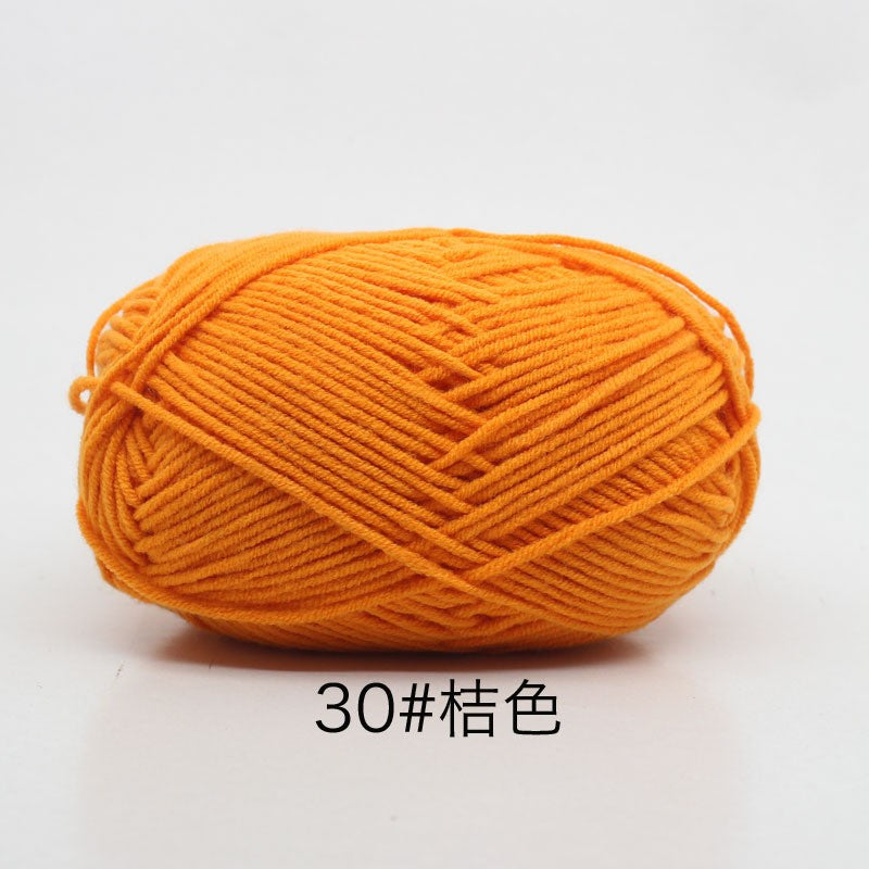 40-50 g/conjunto 4 camadas de algodão de leite (80%) fio de tricô bordado ting