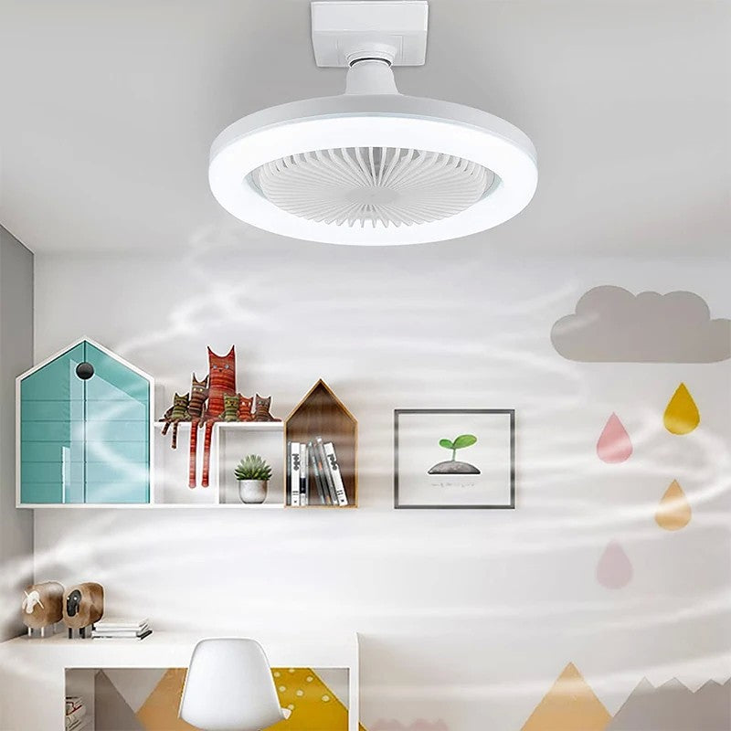 Ventilador de teto inteligente 3 em 1 com lâmpada de iluminação com controle