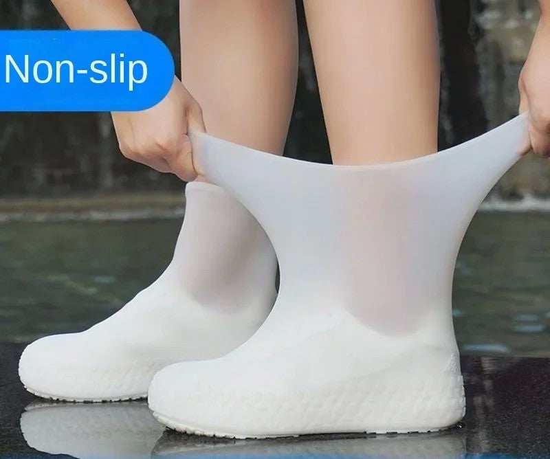 1 par de capas de sapato de silicone à prova d&#39;água, borracha resistente a