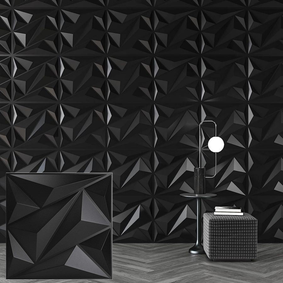 Painel de parede texturizado 3D KUUJOJOJO para decoração de parede interna, ad