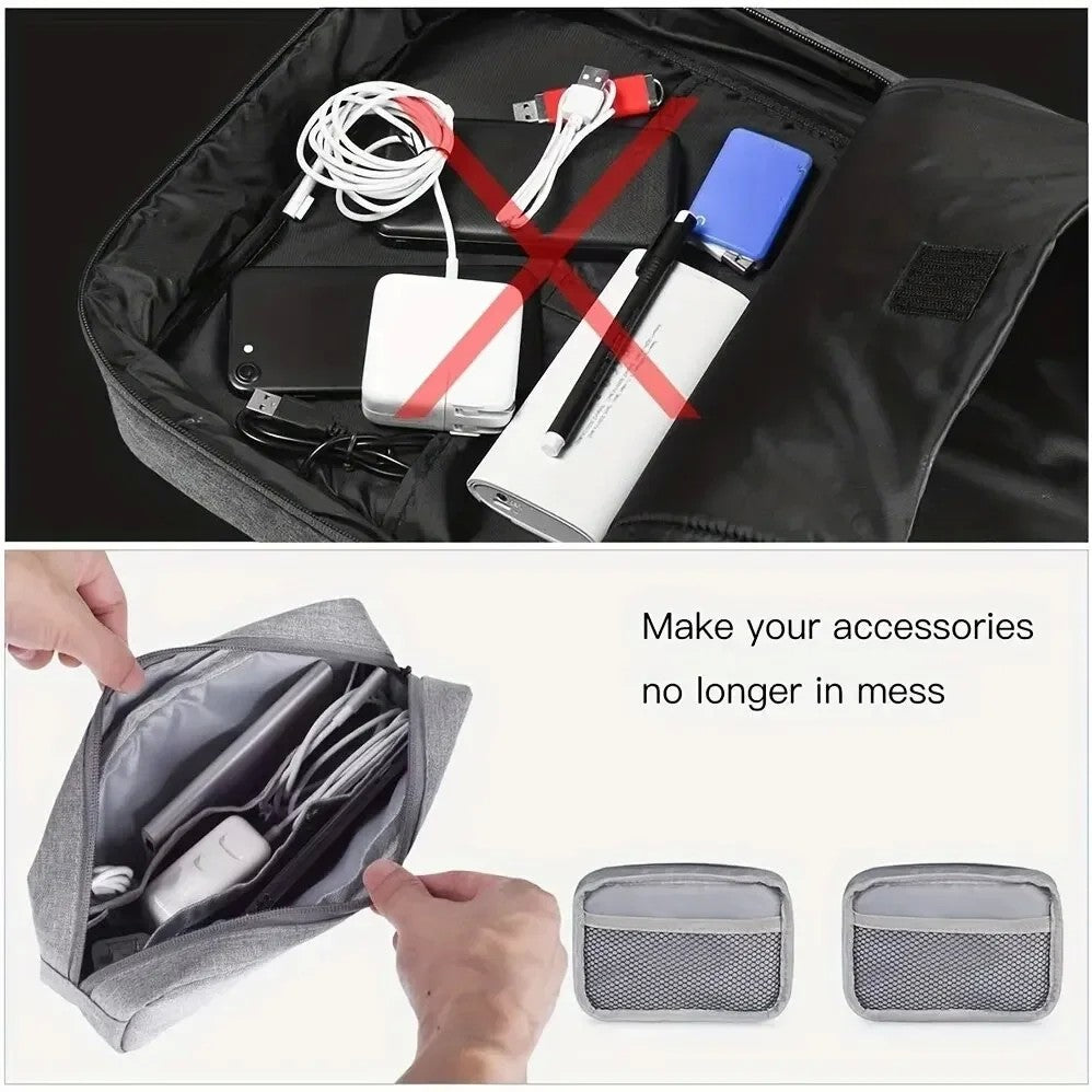 Saco de armazenamento organizador de cabo de cabo saco de viagem pequeno cartão