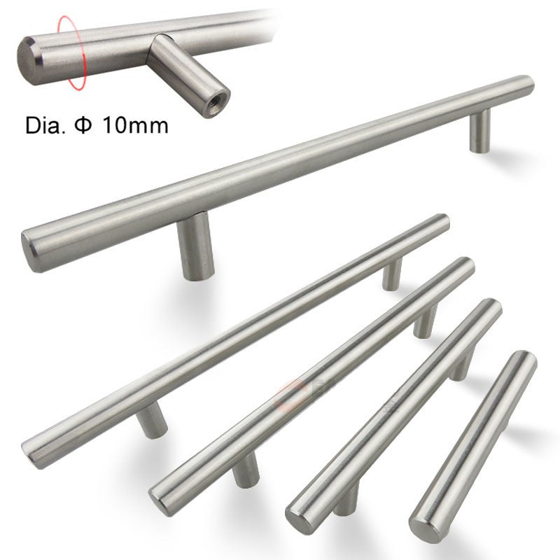 50mm a 500mm de aço inoxidável porta da cozinha armário t barra alça puxador