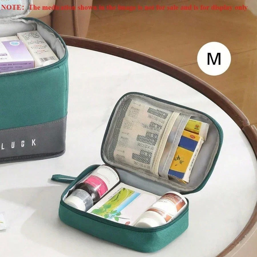 Bolsa médica portátil para viagem, kit de primeiros socorros à prova d'água, grande capacidade, organizador de armazenamento de medicamentos, bolsa de emergência para acampamento