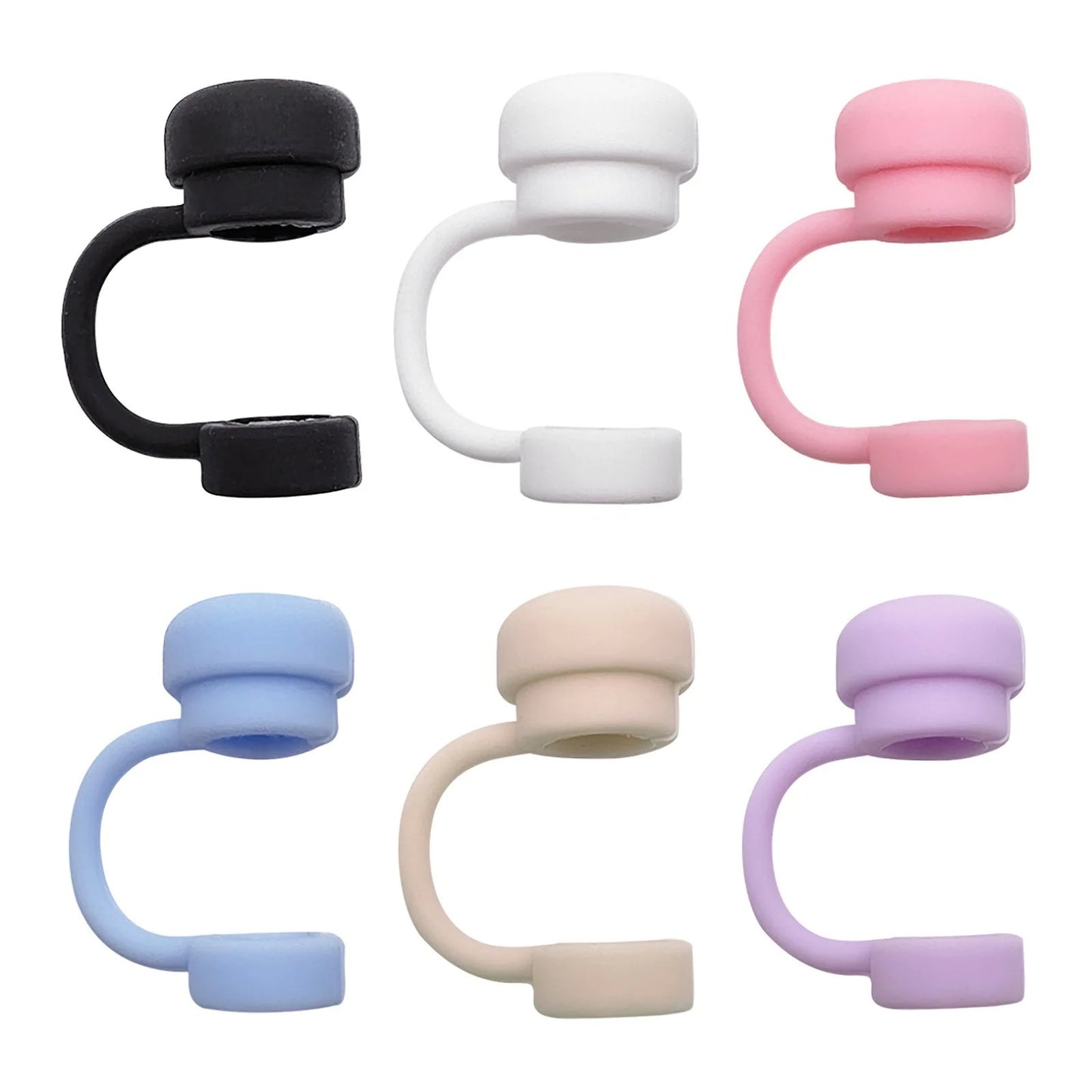 Tampa de palha reutilizável, toppers de palha de silicone, compatível com stan