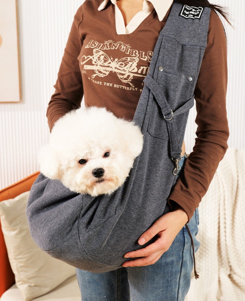 Bolsa confortável para cães, bolsa de ombro crossbody para animais de estimaç