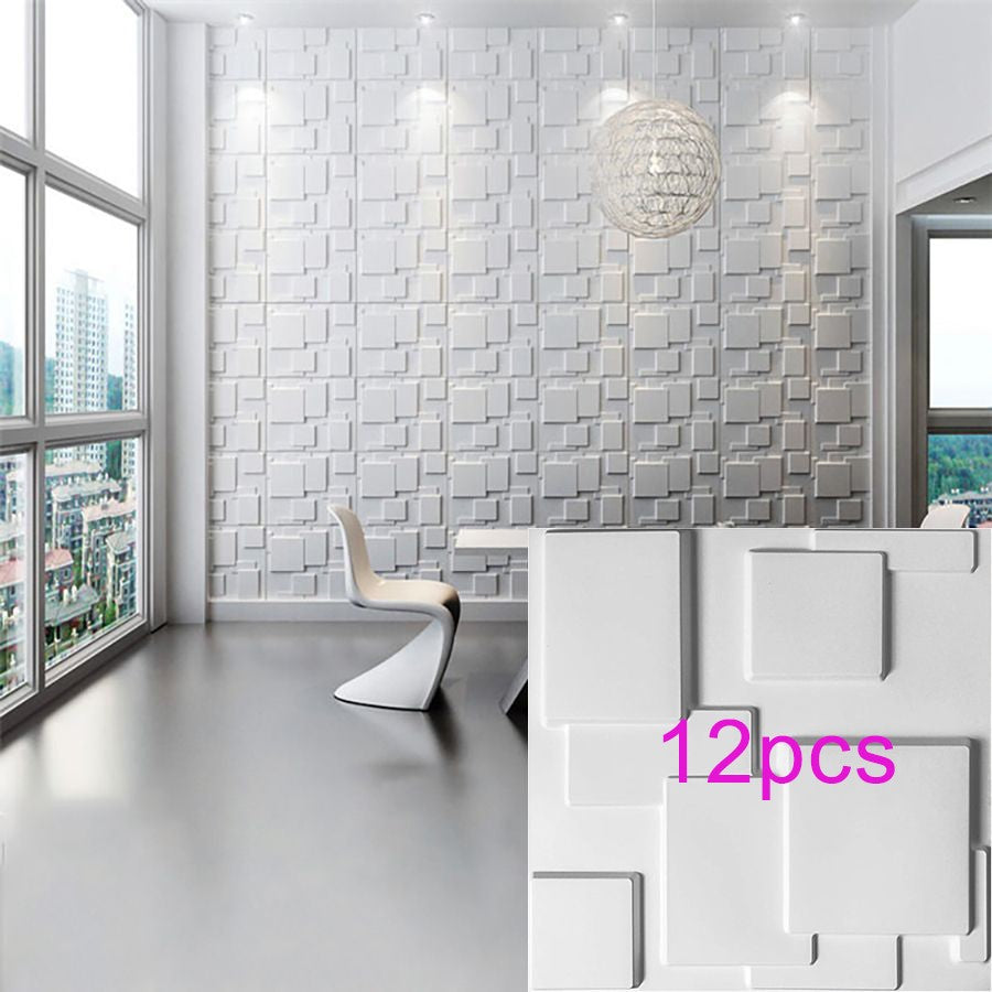 Painel de parede texturizado 3D KUUJOJOJO para decoração de parede interna, ad
