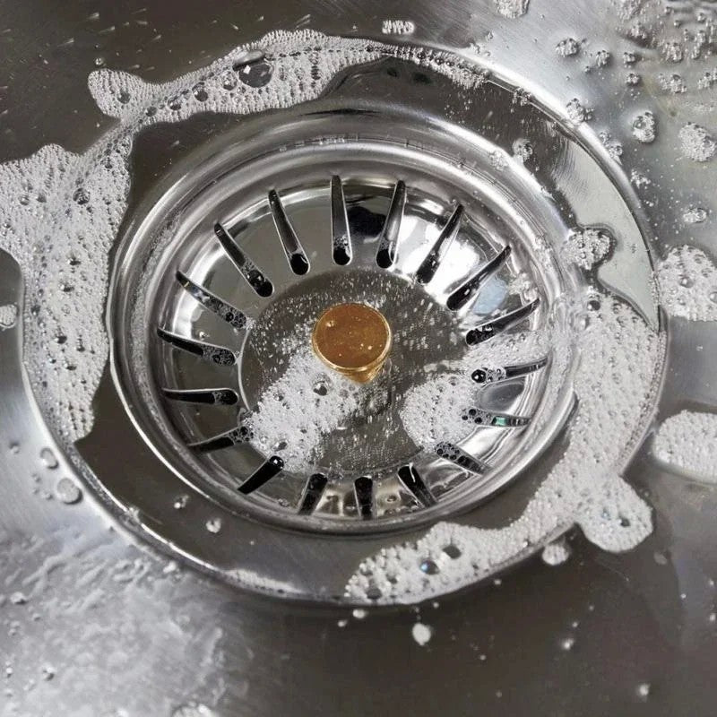 Pia de cozinha filtro de esgoto bacia dreno rolha de aço inoxidável pia de esg