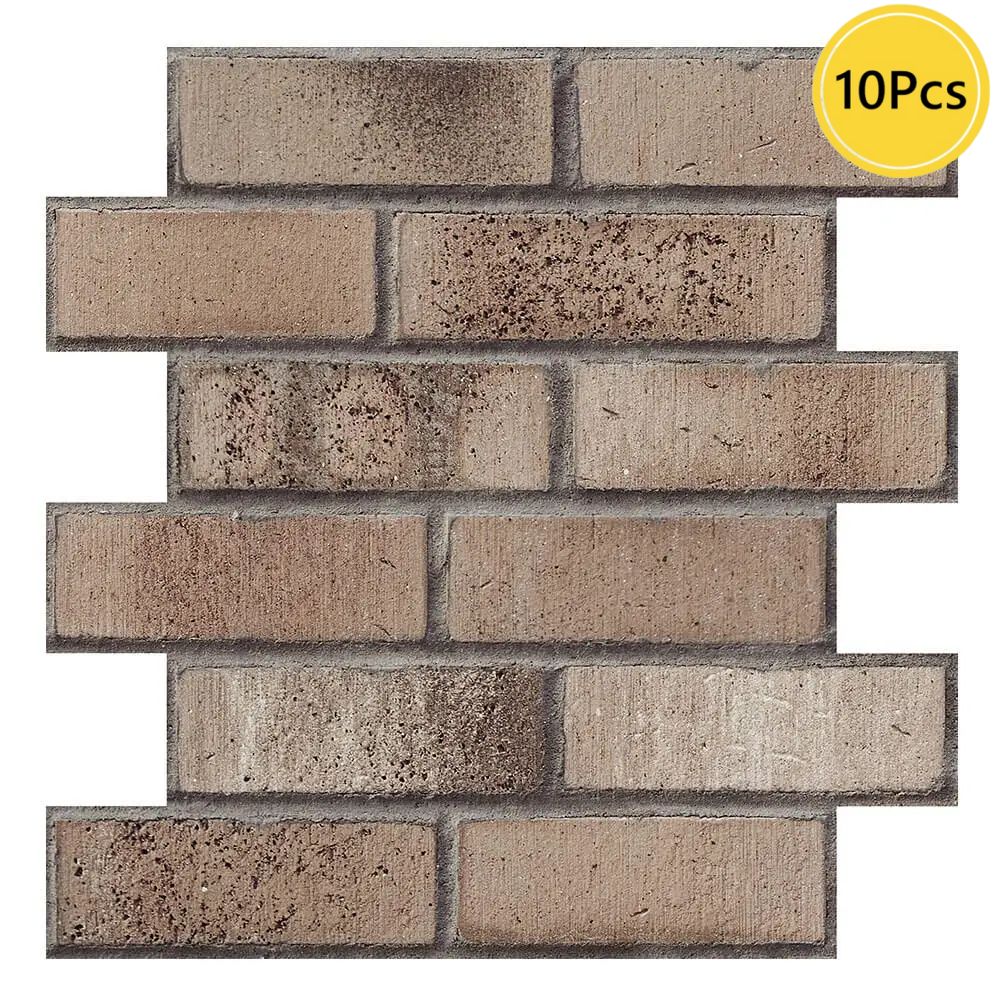 1/10pcs adesivo de parede 3d auto-adesivo painel de parede de tijolo falso casca