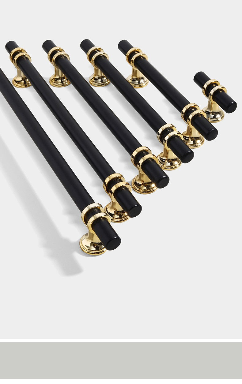 Liga de alumínio preto ouro maçaneta da porta guarda-roupa armário de cozinha