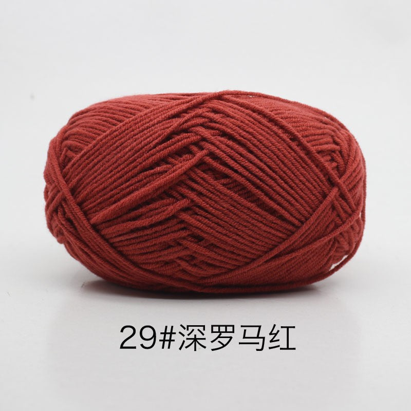 40-50 g/conjunto 4 camadas de algodão de leite (80%) fio de tricô bordado ting