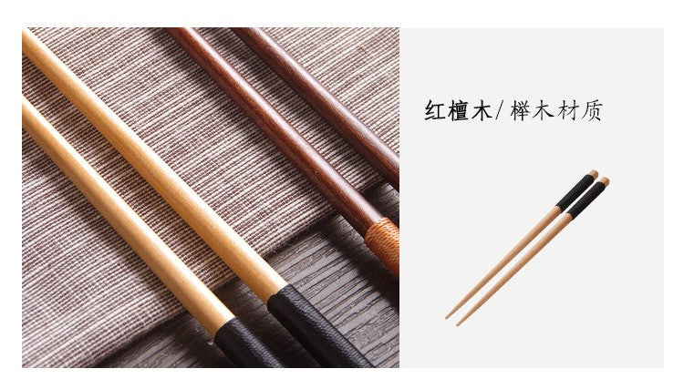 Conjunto de pauzinhos de sushi de madeira de castanha natural japonês feito à