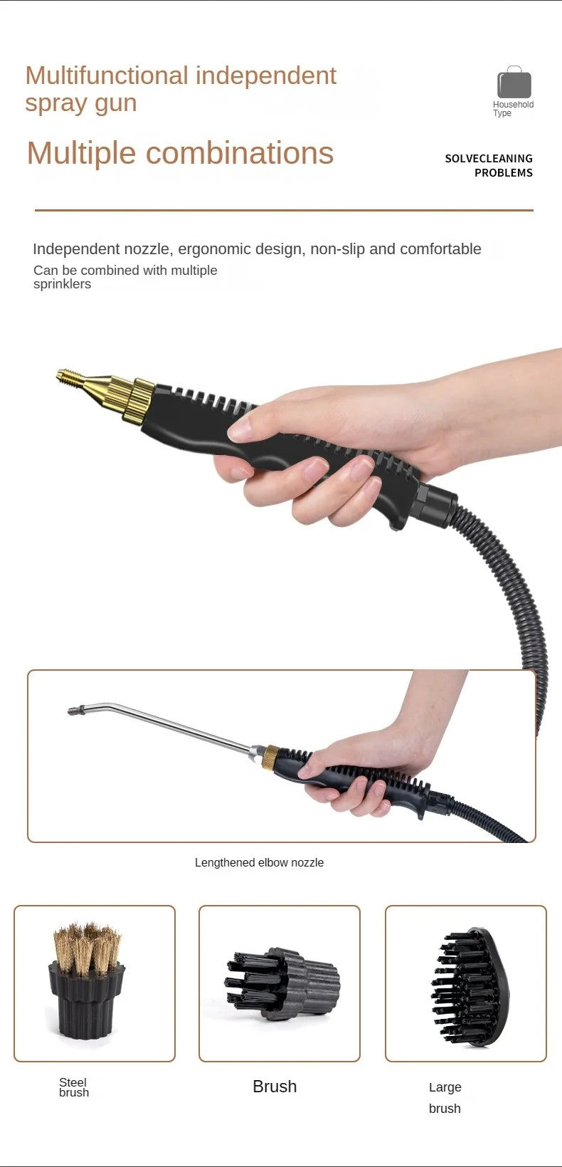 Limpador a vapor de alta pressão, limpadores de ar condicionado para casa, cozi