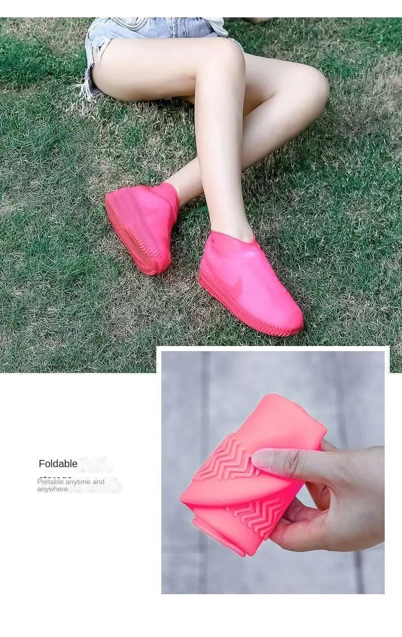 1 par de capas de sapato de silicone à prova d&#39;água, borracha resistente a