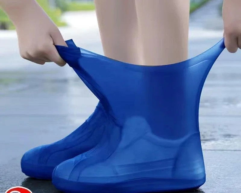 1 par de capas de sapato de silicone à prova d&#39;água, borracha resistente a