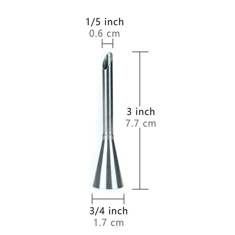 1 peça de aço inoxidável puff boca bolo puff creme flor espremedor ocidental