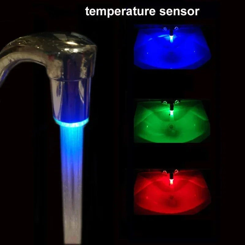 Zhang ji led sensível à temperatura 3 núcleos light-up torneira cozinha banhe