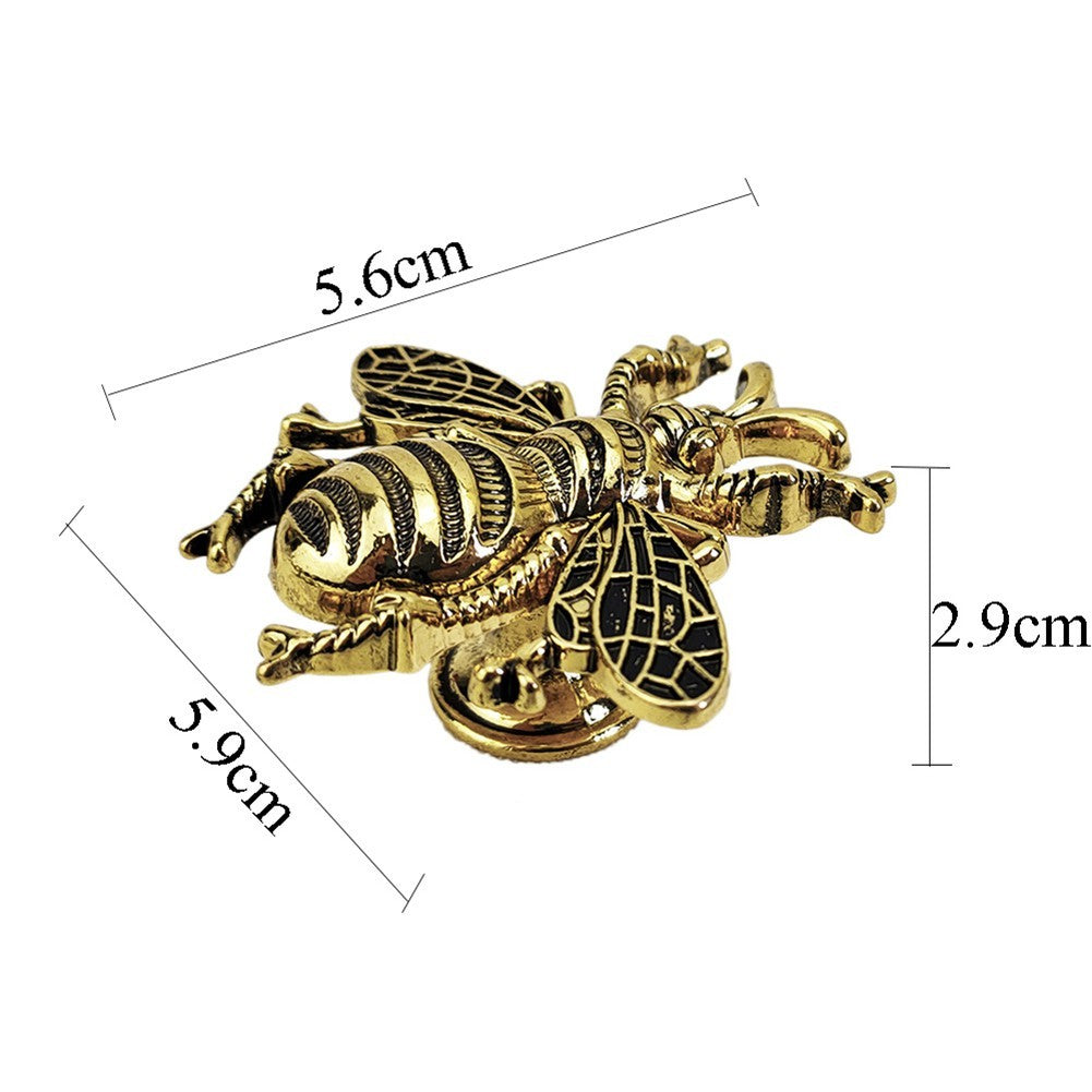 European Retro Bee Shape Drawer Handles Zinc Alloy Furniture Wardrobe Knob Kitchen Cupboard Drawer Door Vintage Pull Handles