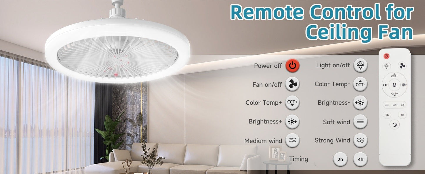 Iralan ventilador de teto moderno com luz led ventilador luz e27 parafuso ventil