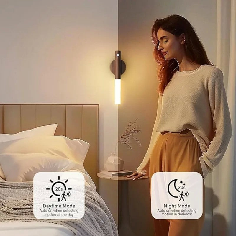 Sensor de movimento inteligente luz noturna led recarregável lâmpada de parede