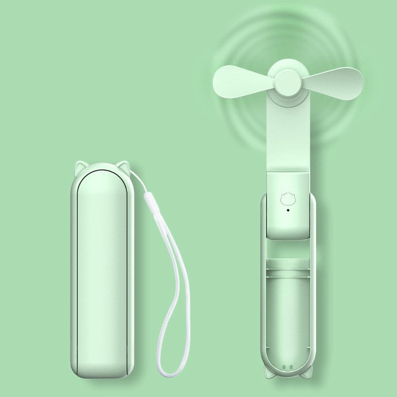 Mini ventilador portátil, recarregável por USB, ventilador portátil dobrável