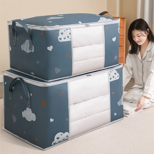 Colcha saco de armazenamento de roupas grande capacidade cobertor edredão sacos
