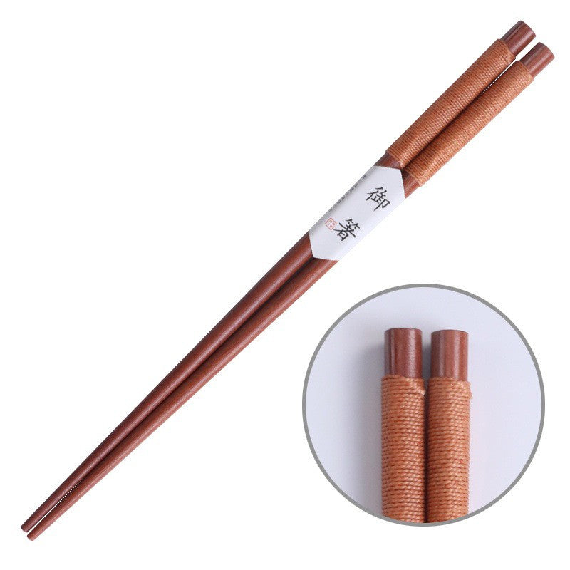 Conjunto de pauzinhos de sushi de madeira de castanha natural japonês feito à