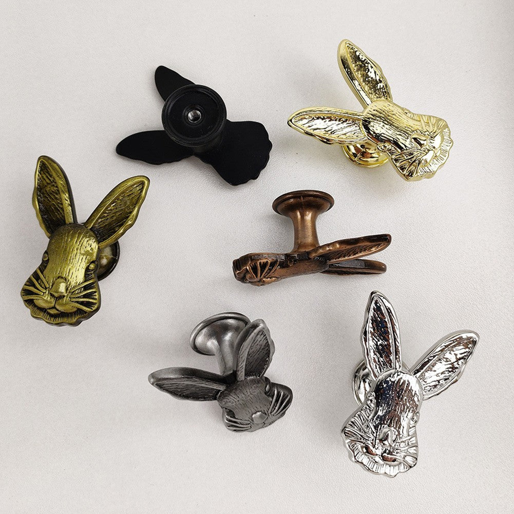 European Retro Bee Shape Drawer Handles Zinc Alloy Furniture Wardrobe Knob Kitchen Cupboard Drawer Door Vintage Pull Handles