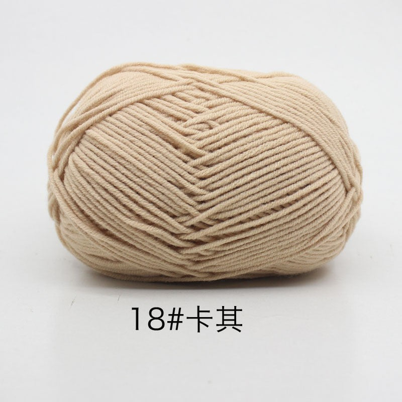 40-50 g/conjunto 4 camadas de algodão de leite (80%) fio de tricô bordado ting