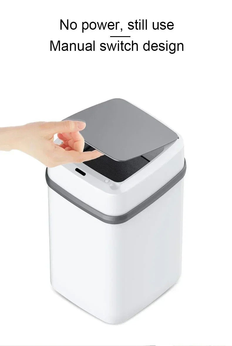 13L Casa Cozinha Sala de estar Banheiro Sensor Inteligente Touchless Tampa Abert