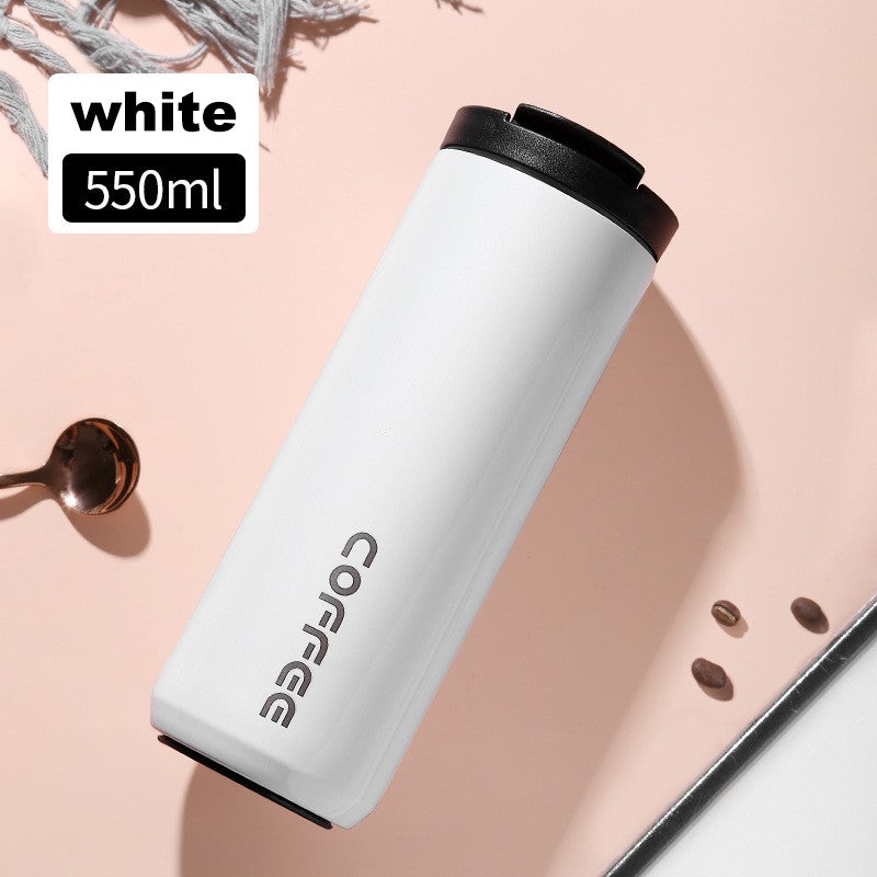 Caneca térmica de café de aço inoxidável 400ml, caneca térmica 304, à prov