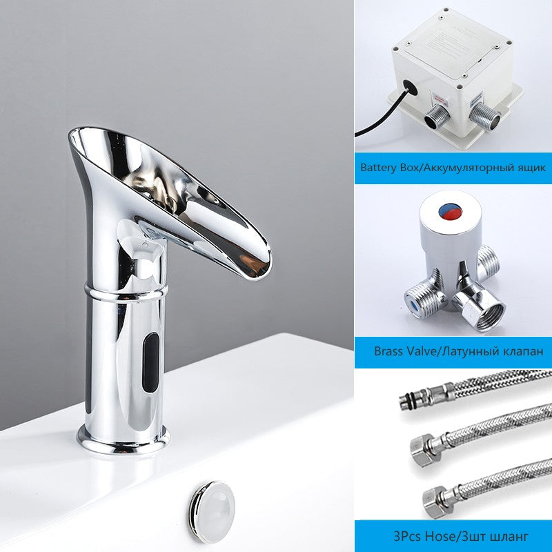 OXG Latão Sensor Inteligente Cachoeira LED Torneira Da Bacia, Sensor Automátic