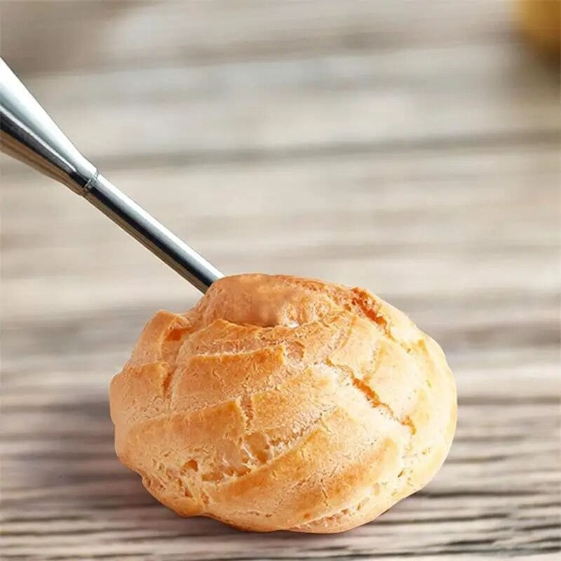 1 peça de aço inoxidável puff boca bolo puff creme flor espremedor ocidental