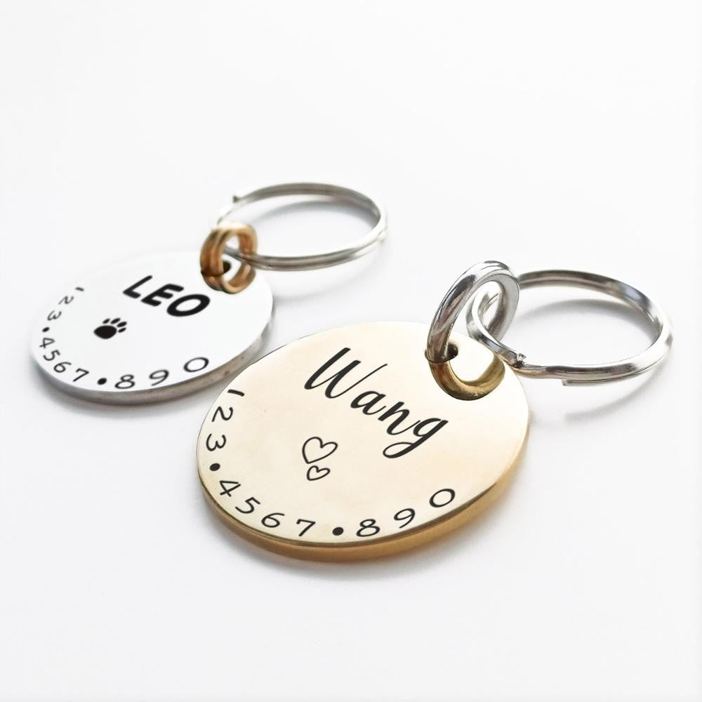 Personalizado pet gato cão id tag colar acessórios mw001 personalizado gravado