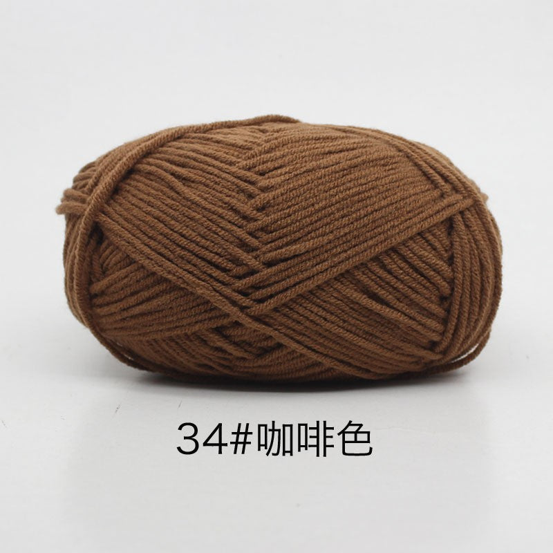 40-50 g/conjunto 4 camadas de algodão de leite (80%) fio de tricô bordado ting