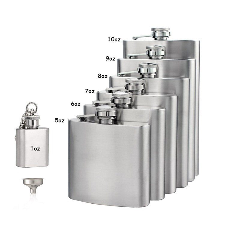 Lmetjma 1 4 5 6 7 8 9 10 oz frasco de quadril de aço inoxidável com bolso funi
